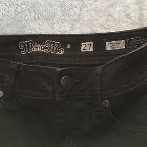 MISS ME JEANS BLACK SIZE 27 EUC